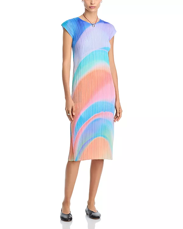 Платье Groove Pleats Please Issey Miyake, мультиколор
Платье Groove Pleats Please Issey Miyake, мультиколор
