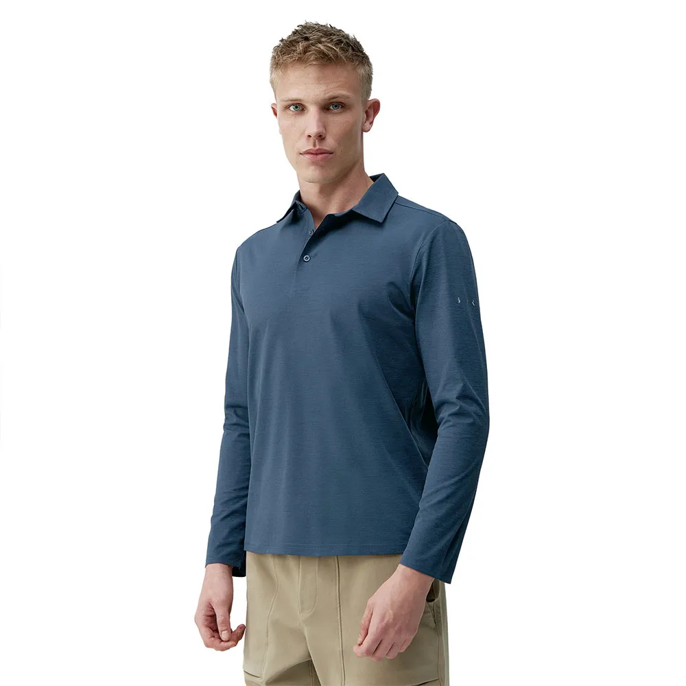 Поло с длинным рукавом Born Living Yoga Maroni, синий 
Поло с длинным рукавом Born Living Yoga Maroni, синий