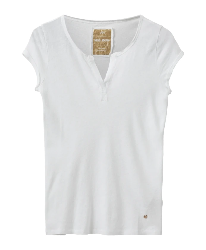 Классическая футболка с V-образным вырезом - цвет экрю Mos Mosh, белый
Классическая футболка с V-образным вырезом - цвет экрю Mos Mosh, белый