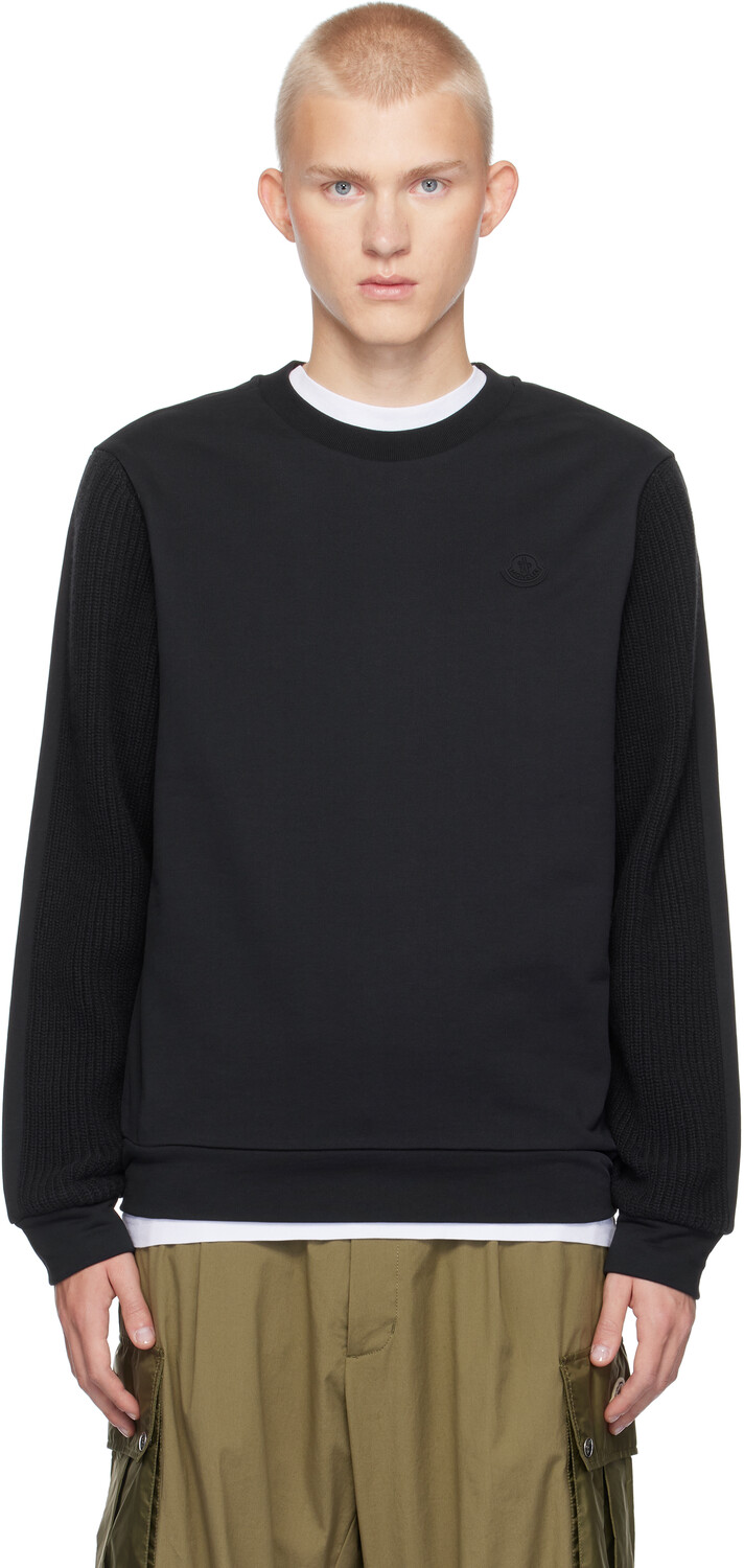 Темно-синяя толстовка из французского трикотажа и трикотажа Moncler
Темно-синяя толстовка из французского трикотажа и трикотажа Moncler