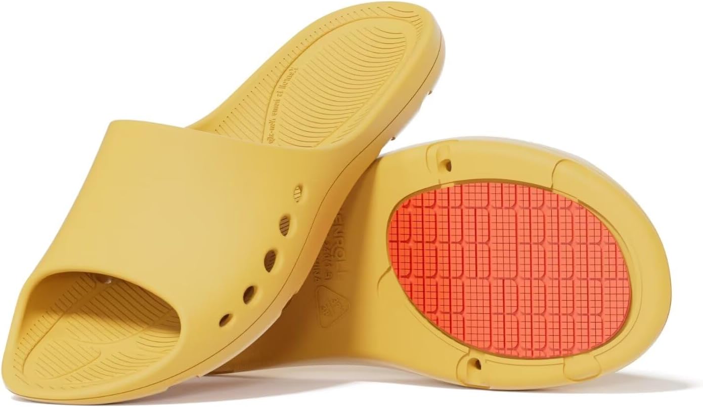 KENROLL Нескользящие шлепанцы для душа, легкие домашние сандалии для ванной комнаты для женщин и мужчин, желтый
KENROLL Нескользящие шлепанцы для душа, легкие домашние сандалии для ванной комнаты для женщин и мужчин, желтый
