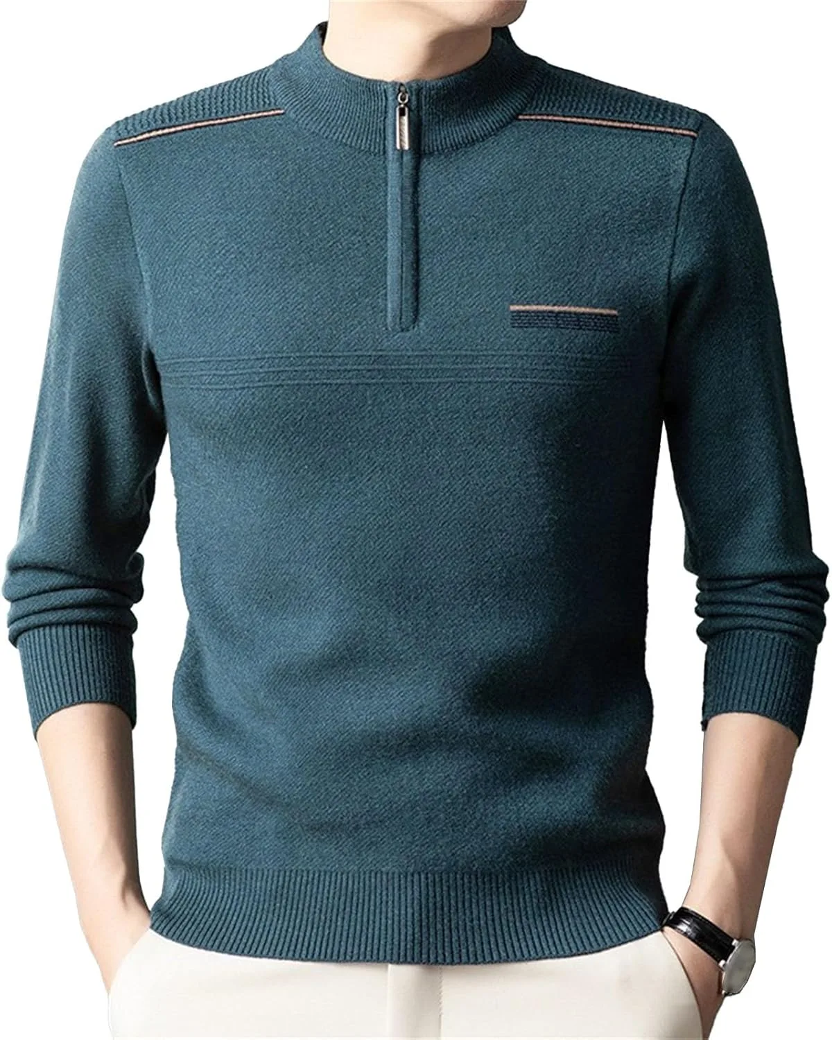 Мужской поло-свитер с длинным рукавом Slim Fit TrndTrsure
Мужской поло-свитер с длинным рукавом Slim Fit TrndTrsure