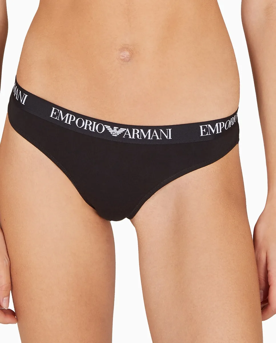 Набор из двух базовых бразильских трусиков из хлопка Essential Cotton Armani, черный
Набор из двух базовых бразильских трусиков из хлопка Essential Cotton Armani, черный