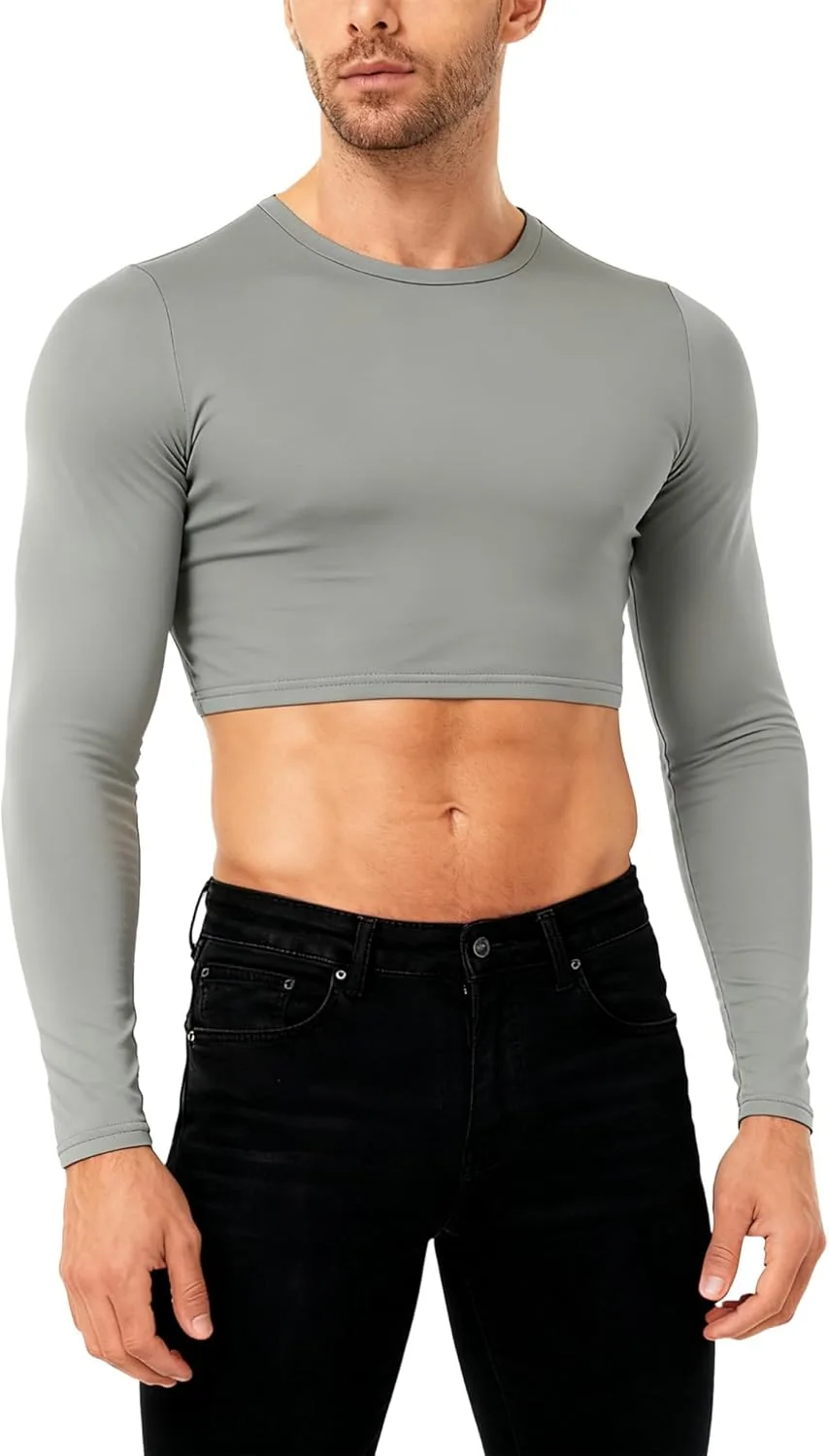 YiZYiF Slim Fit укороченная футболка для мужчин с длинным рукавом
YiZYiF Slim Fit укороченная футболка для мужчин с длинным рукавом