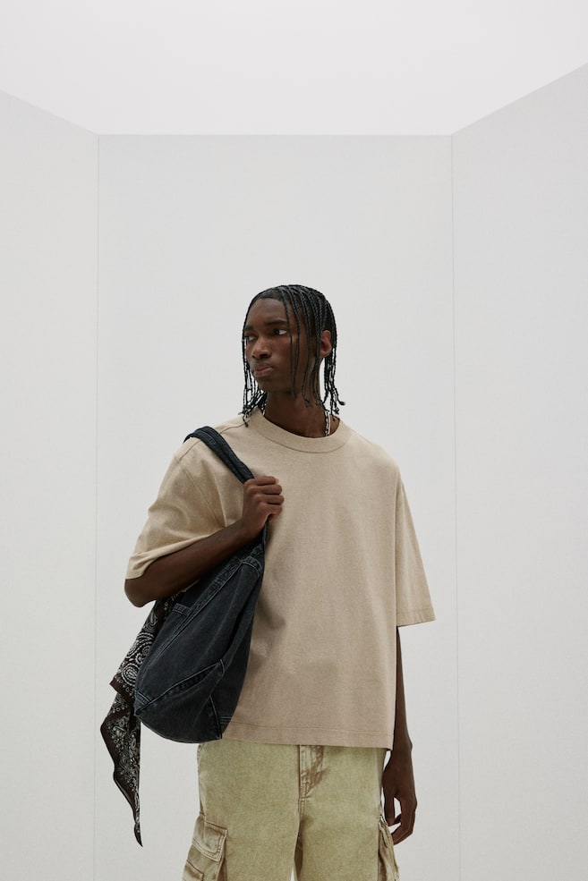 Футболка свободного кроя с эффектом потертости H&M, бежевый
Футболка свободного кроя с эффектом потертости H&M, бежевый