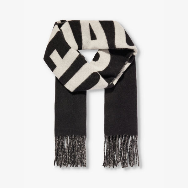 Вязаный шерстяной шарф с логотипом L'Echarpe Jacquemus, черный
Вязаный шерстяной шарф с логотипом L'Echarpe Jacquemus, черный