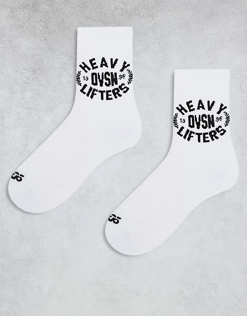 Носки для тренировок с графикой для тяжелой атлетики, 2 пары, белого цвета ASOS 4505
Носки для тренировок с графикой для тяжелой атлетики, 2 пары, белого цвета ASOS 4505