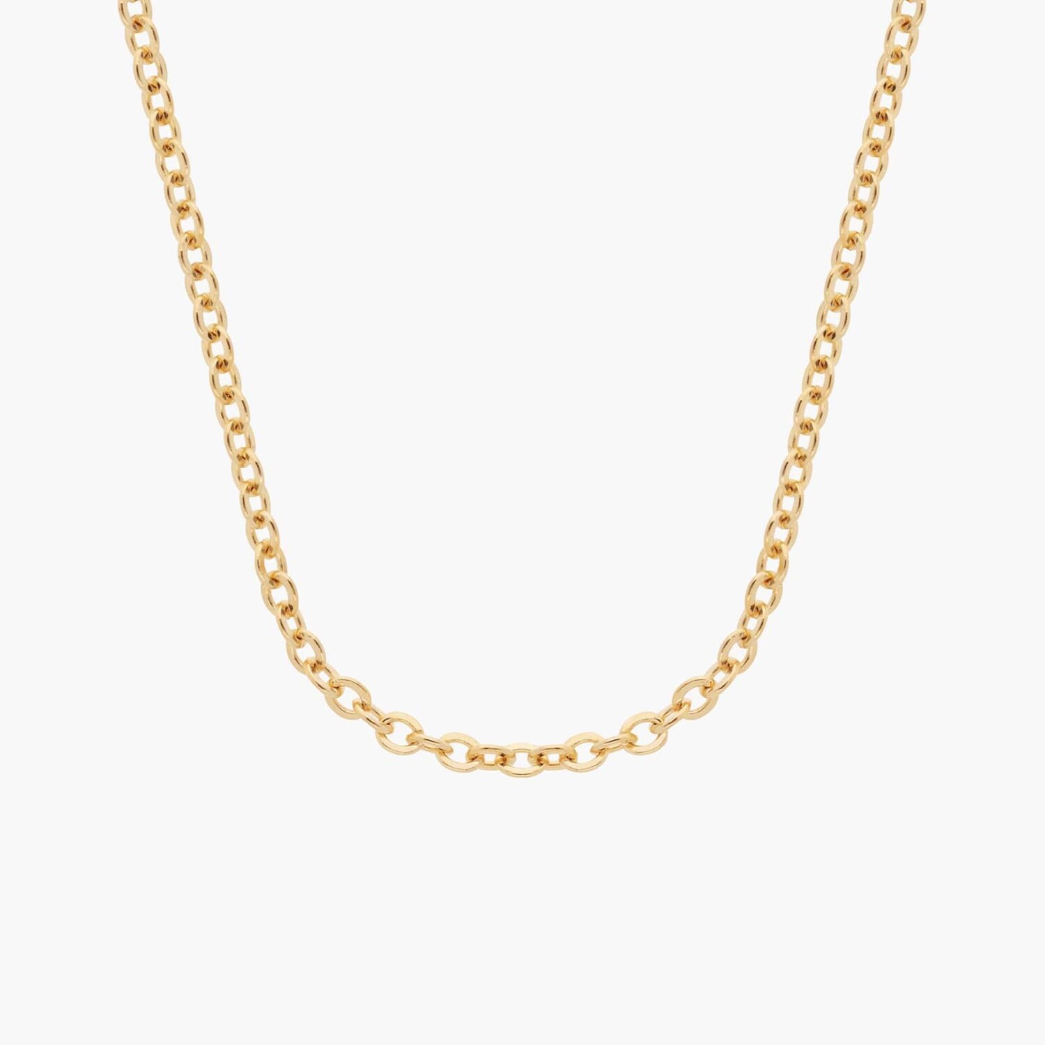 18-дюймовая кабельная цепь из 18-каратного желтого золота (1,15 мм) Blue Nile