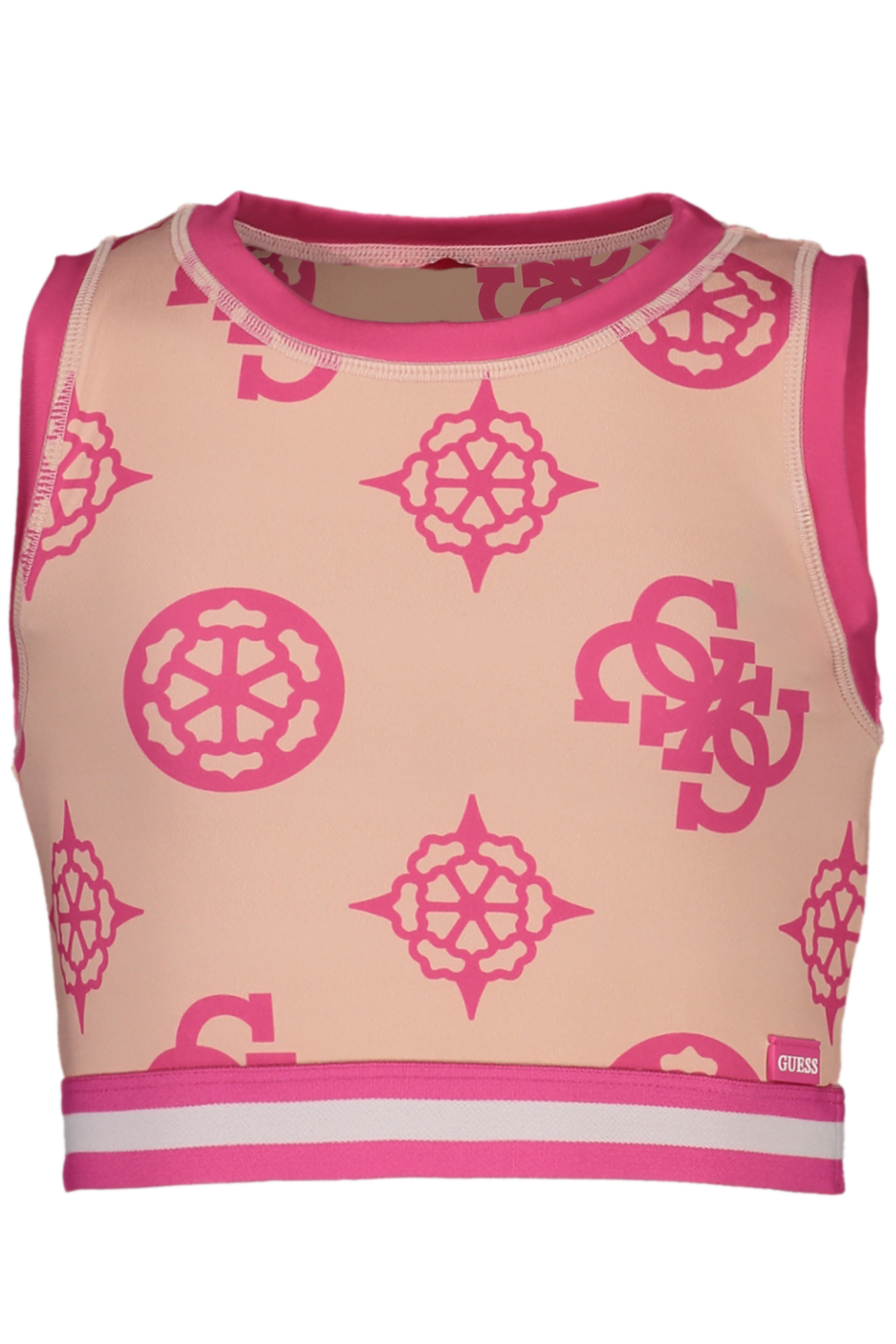 Топ женский Guess Jeans короткий с фирменным принтом, розовый
Топ женский Guess Jeans короткий с фирменным принтом, розовый