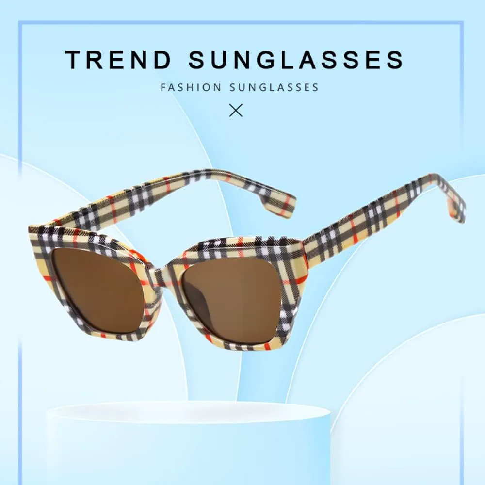 Модные солнцезащитные очки для женщин - винтажные клетчатые очки с защитой от УФ-излучения UV400, градиентные линзы для активного отдыха на природе MTZJH, One Color
Модные солнцезащитные очки для женщин - винтажные клетчатые очки с защитой от УФ-излучения UV400, градиентные линзы для активного отдыха на природе MTZJH, One Color