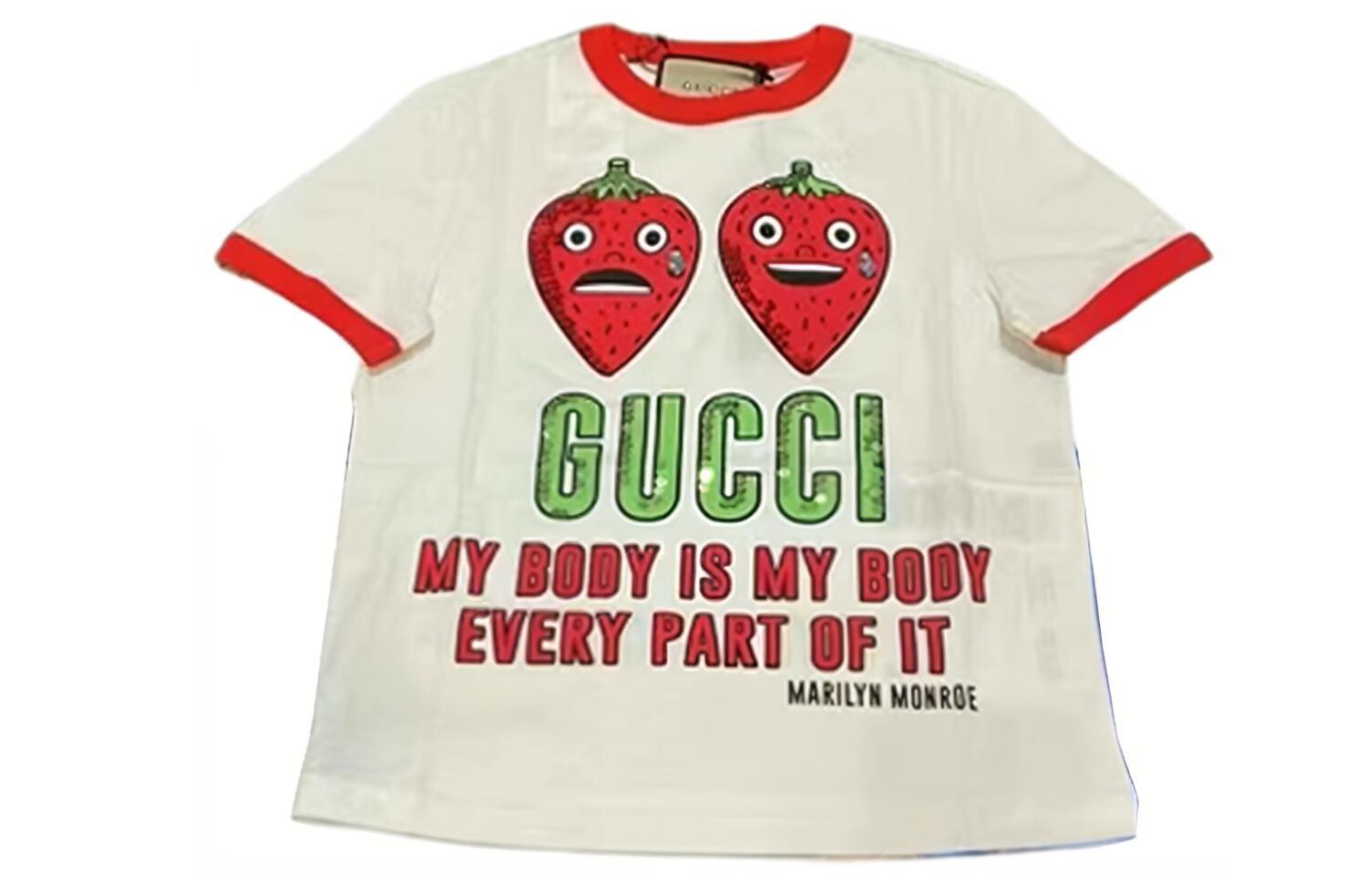 Футболка женская Gucci, белый 
Футболка женская Gucci, белый