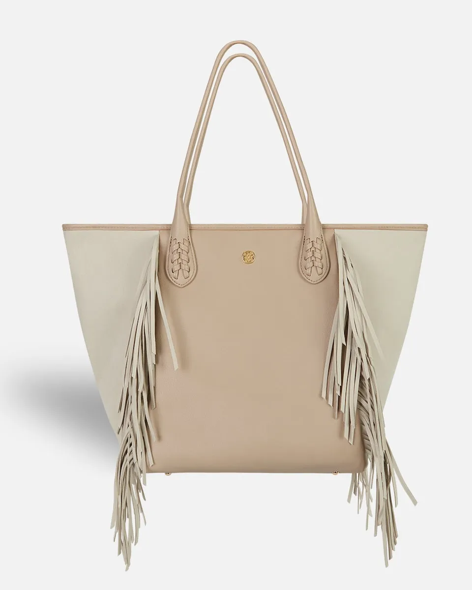 Большая сумка-шоппер от с бахромой и съемным длинным ремнем Lonbali, бежевый
Большая сумка-шоппер от с бахромой и съемным длинным ремнем Lonbali, бежевый