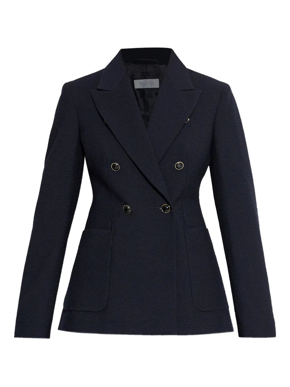 Двубортный пиджак Max Mara, черный
Двубортный пиджак Max Mara, черный