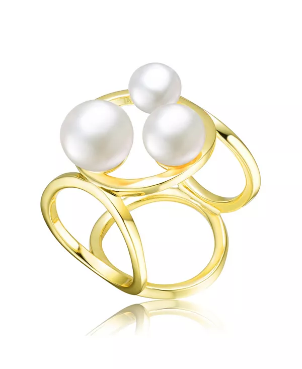 Кольцо-Шар из стерлингового серебра 14 карат с позолотой и пресноводным жемчугом Genevive, gold
Кольцо-Шар из стерлингового серебра 14 карат с позолотой и пресноводным жемчугом Genevive, gold
