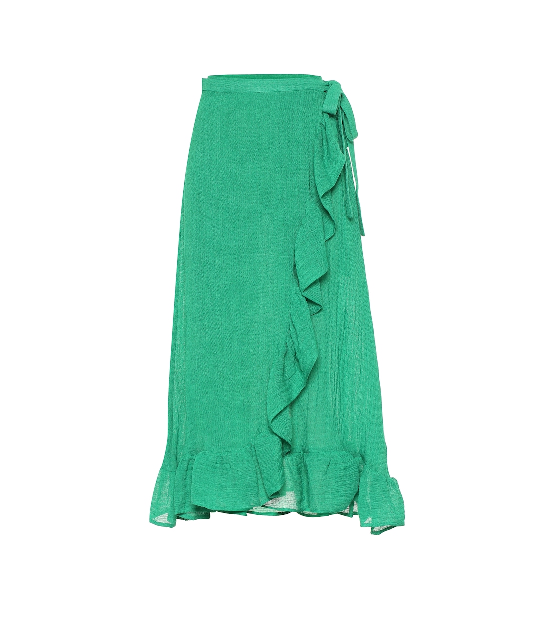 Юбка-халат из льняной смесовой ткани с оборками Lisa Marie Fernandez, зеленый
Юбка-халат из льняной смесовой ткани с оборками Lisa Marie Fernandez, зеленый