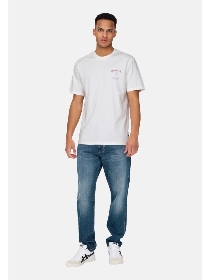 Футболка Only&Sons, белый 
Футболка Only&Sons, белый