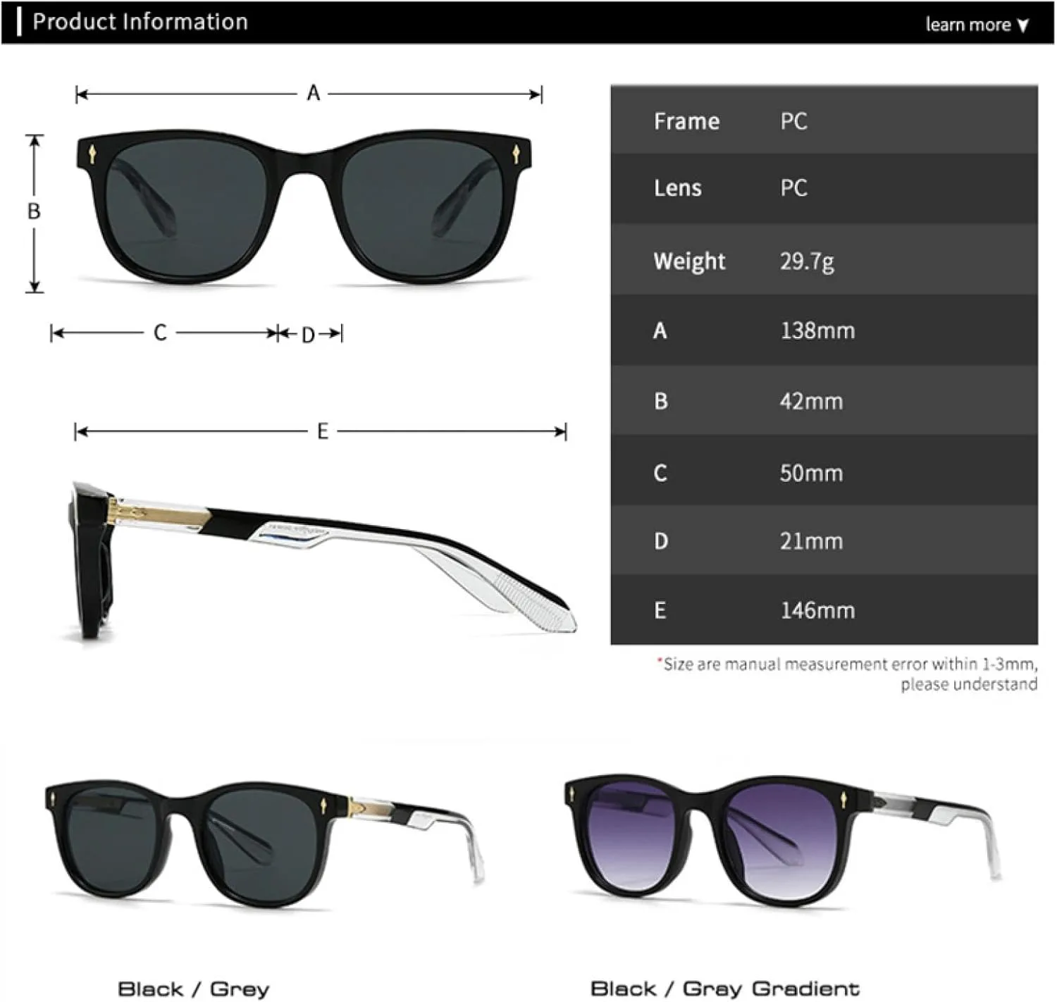 Ретро овальные панк-солнцезащитные очки для женщин и мужчин, роскошные модные очки с заклепками, градиентной защитой от УФ-излучения UV400 UATXTAU, Black Amber Tea
Ретро овальные панк-солнцезащитные очки для женщин и мужчин, роскошные модные очки с заклепками, градиентной защитой от УФ-излучения UV400 UATXTAU, Black Amber Tea