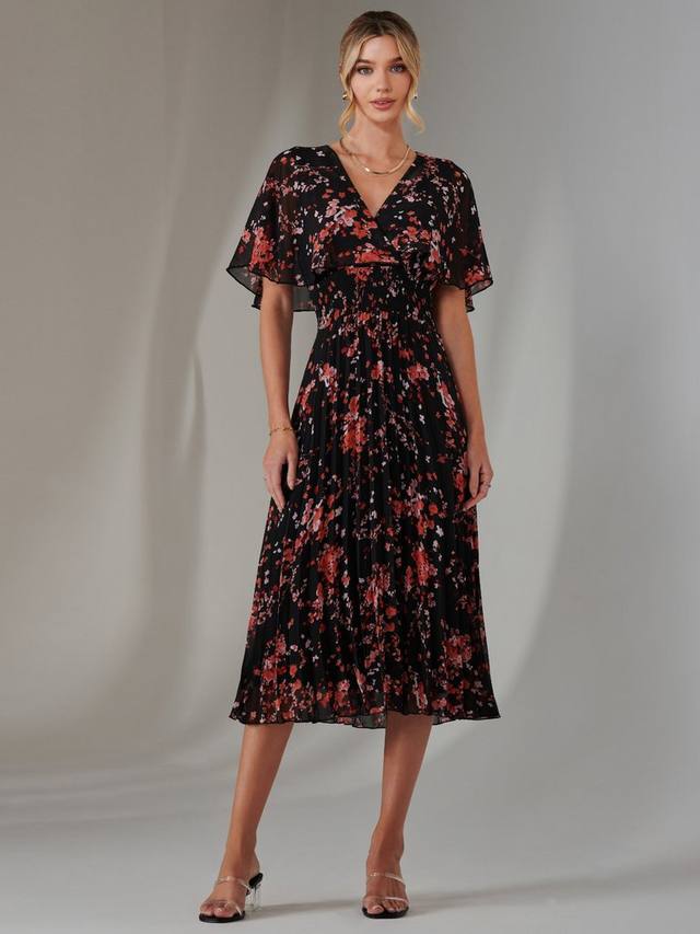 Цветочное шифоновое плиссированное платье Jolie Moi, цвет Black/Red
Цветочное шифоновое плиссированное платье Jolie Moi, цвет Black/Red
