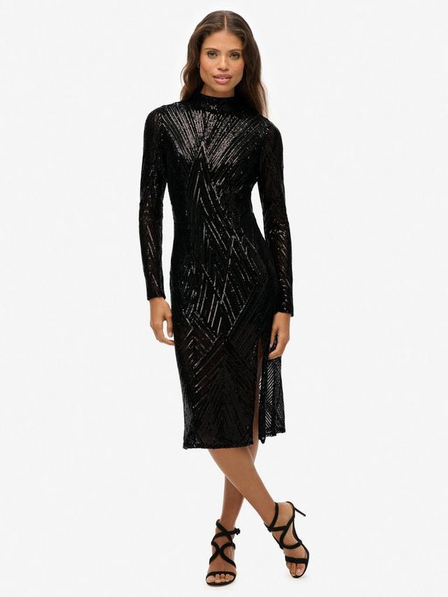 Платье миди с длинными рукавами и открытой спиной Superdry, Black
Платье миди с длинными рукавами и открытой спиной Superdry, Black