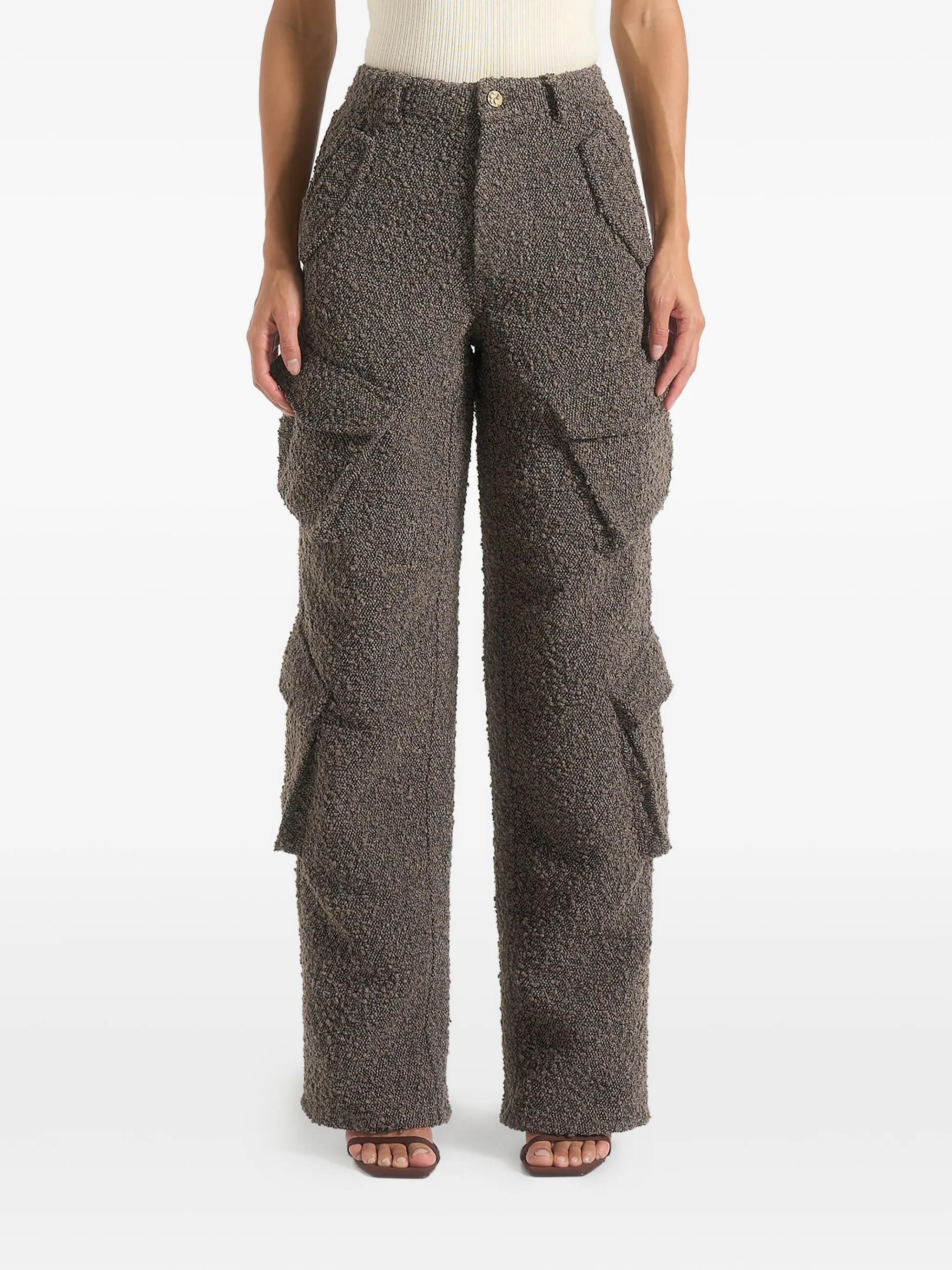 Брюки-карго с карманами в стиле букле Manière De Voir, коричневый
Брюки-карго с карманами в стиле букле Manière De Voir, коричневый