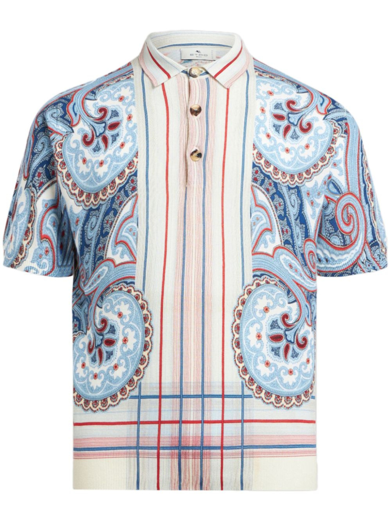 ETRO рубашка поло с принтом пейсли, синий 
ETRO рубашка поло с принтом пейсли, синий