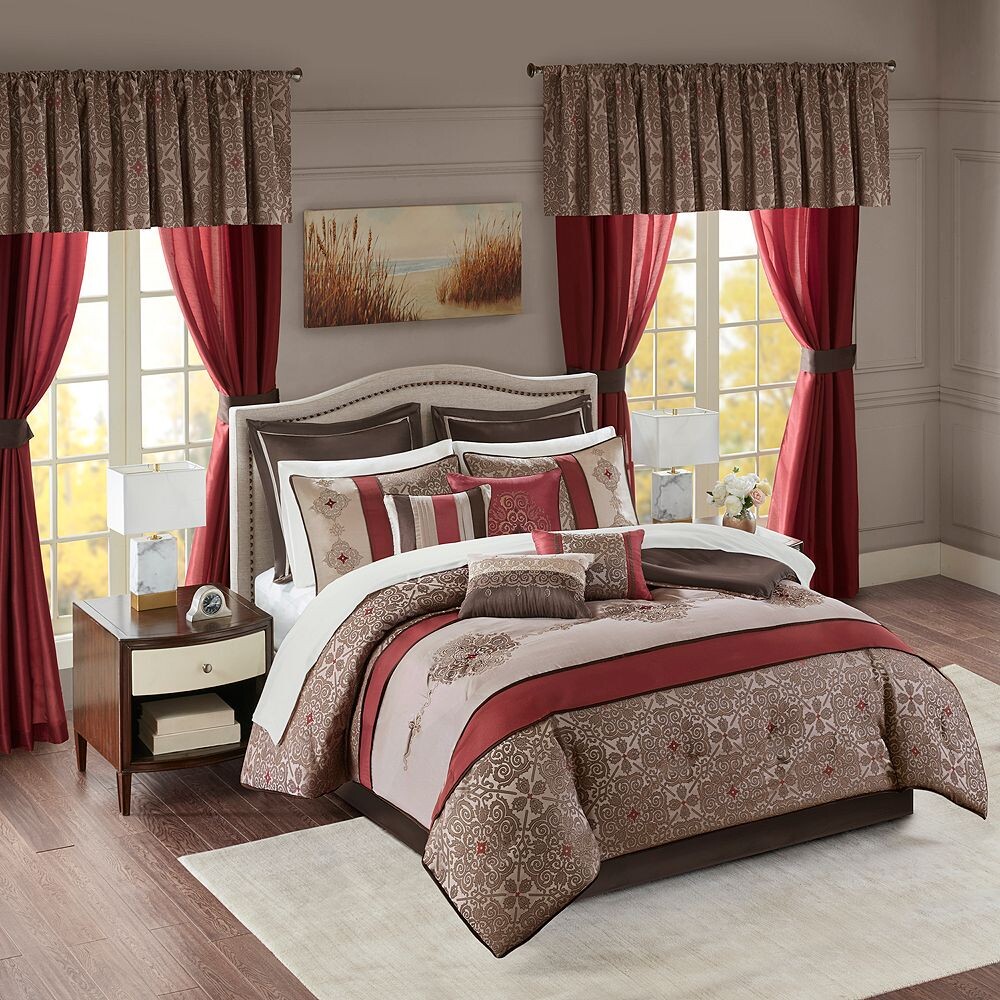 Madison Park Essentials Parker Полный комплект одеял из 24 предметов с простынями и шторами, красный
Madison Park Essentials Parker Полный комплект одеял из 24 предметов с простынями и шторами, красный