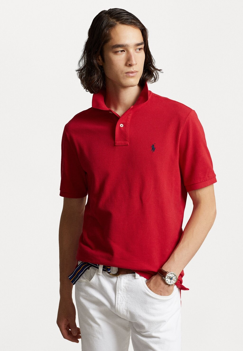 Поло BASIC Polo Ralph Lauren, красный 
Поло BASIC Polo Ralph Lauren, красный