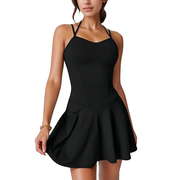 Женское спортивное платье с лямками, встроенными шортами и боковым карманом, поддерживающий крой, эластичная ткань Anna-Kaci, Black
Женское спортивное платье с лямками, встроенными шортами и боковым карманом, поддерживающий крой, эластичная ткань Anna-Kaci, Black