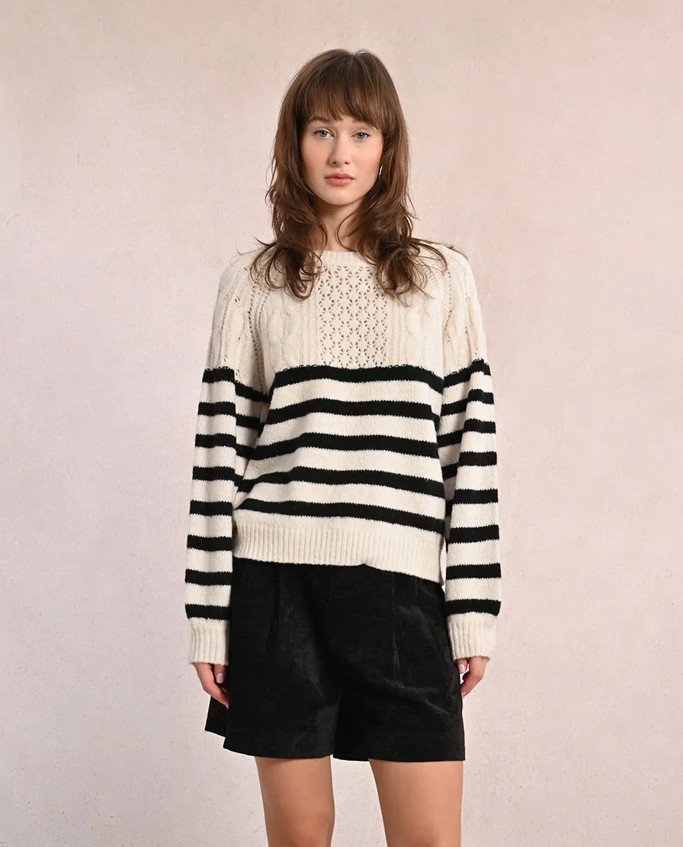 Женский джемпер с длинным рукавом в полоску Molly Bracken, черный
Женский джемпер с длинным рукавом в полоску Molly Bracken, черный