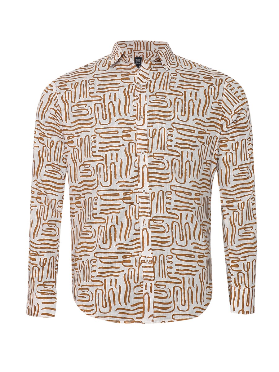 Рубашка на пуговицах классического кроя Campus Sutra, коричневый
Рубашка на пуговицах классического кроя Campus Sutra, коричневый