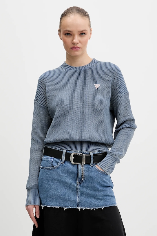 Хлопковый свитер Guess Jeans, синий
Хлопковый свитер Guess Jeans, синий