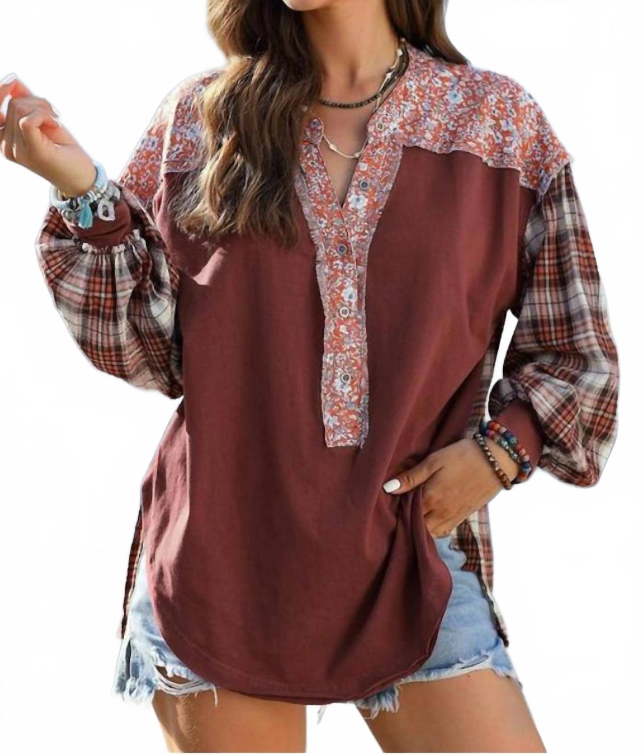 Цветочный клетчатый топ с комбинированным принтом и рукавами-фонариками в мультиколоре Little Daisy Closet
Цветочный клетчатый топ с комбинированным принтом и рукавами-фонариками в мультиколоре Little Daisy Closet