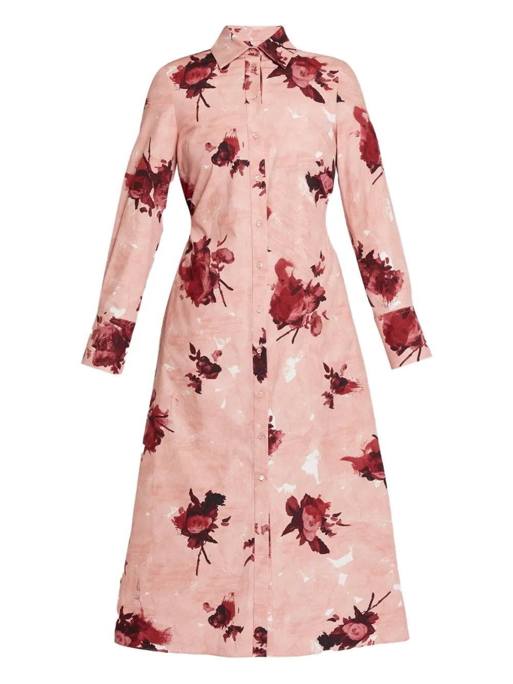Платье-рубашка миди с цветочным принтом ERDEM, розовый
Платье-рубашка миди с цветочным принтом ERDEM, розовый