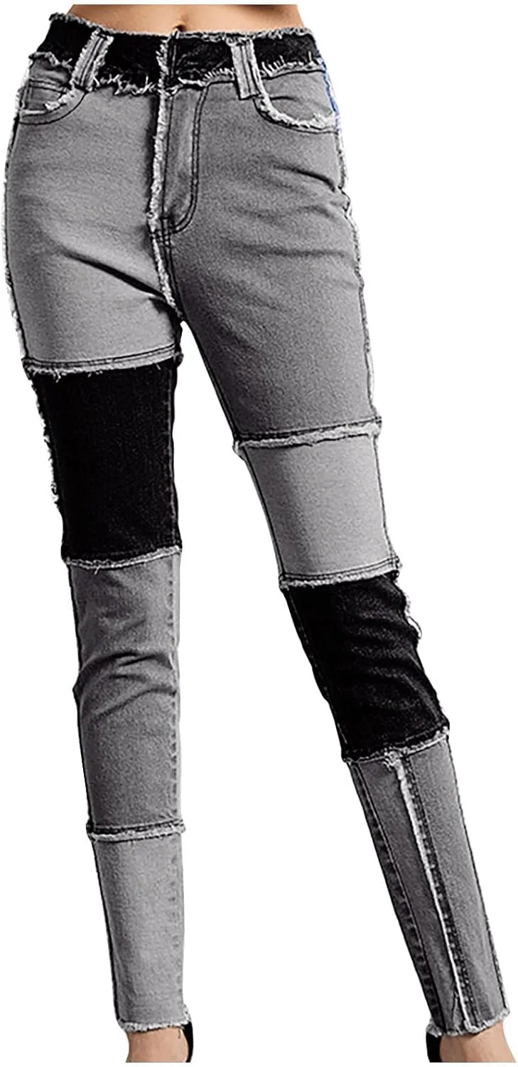 Женские джинсы прямого кроя с заплатками, высокая посадка, растягивающиеся, с рваным краем
Женские джинсы прямого кроя с заплатками, высокая посадка, растягивающиеся, с рваным краем