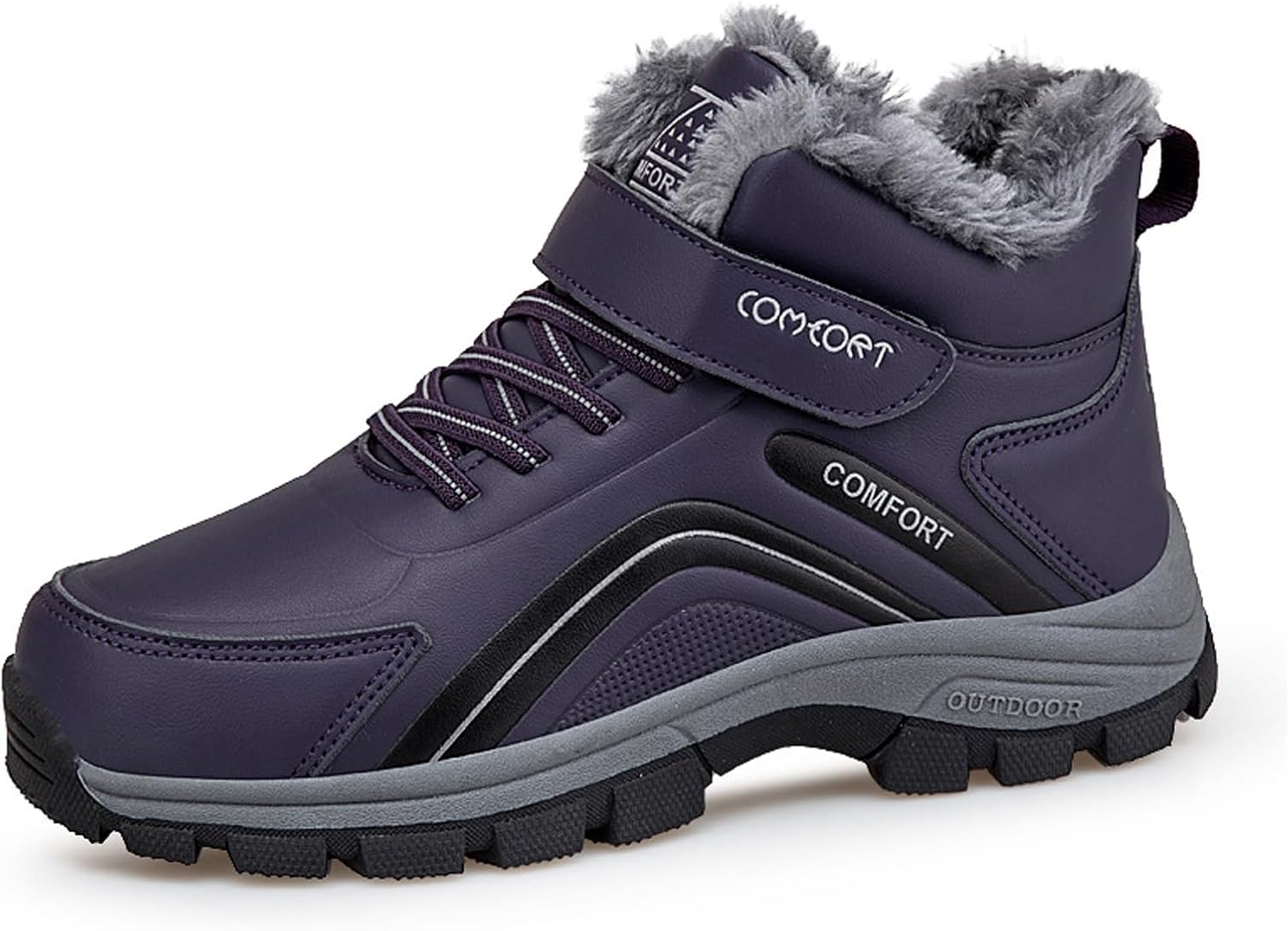 Мужские зимние ботинки на шнуровке с ПУ, удобные, с круглым носком, мягкой подкладкой из плюша, ребристой подошвой, противоскользящие, с застежкой-липучкой, повседневные прогулочные ботинки, обувь для пожилых Fifilapin, фиолетовый
Мужские зимние ботинки на шнуровке с ПУ, удобные, с круглым носком, мягкой подкладкой из плюша, ребристой подошвой, противоскользящие, с застежкой-липучкой, повседневные прогулочные ботинки, обувь для пожилых Fifilapin, фиолетовый