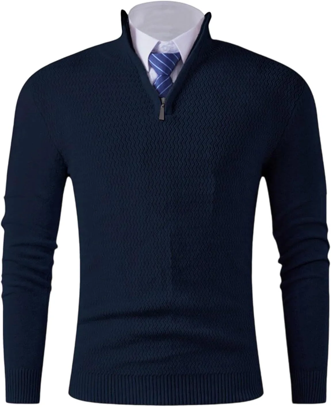 Мужской свитер поло с воротником стойкой и застежкой-молнией на четверть, Slim Fit Xiaojmake
Мужской свитер поло с воротником стойкой и застежкой-молнией на четверть, Slim Fit Xiaojmake