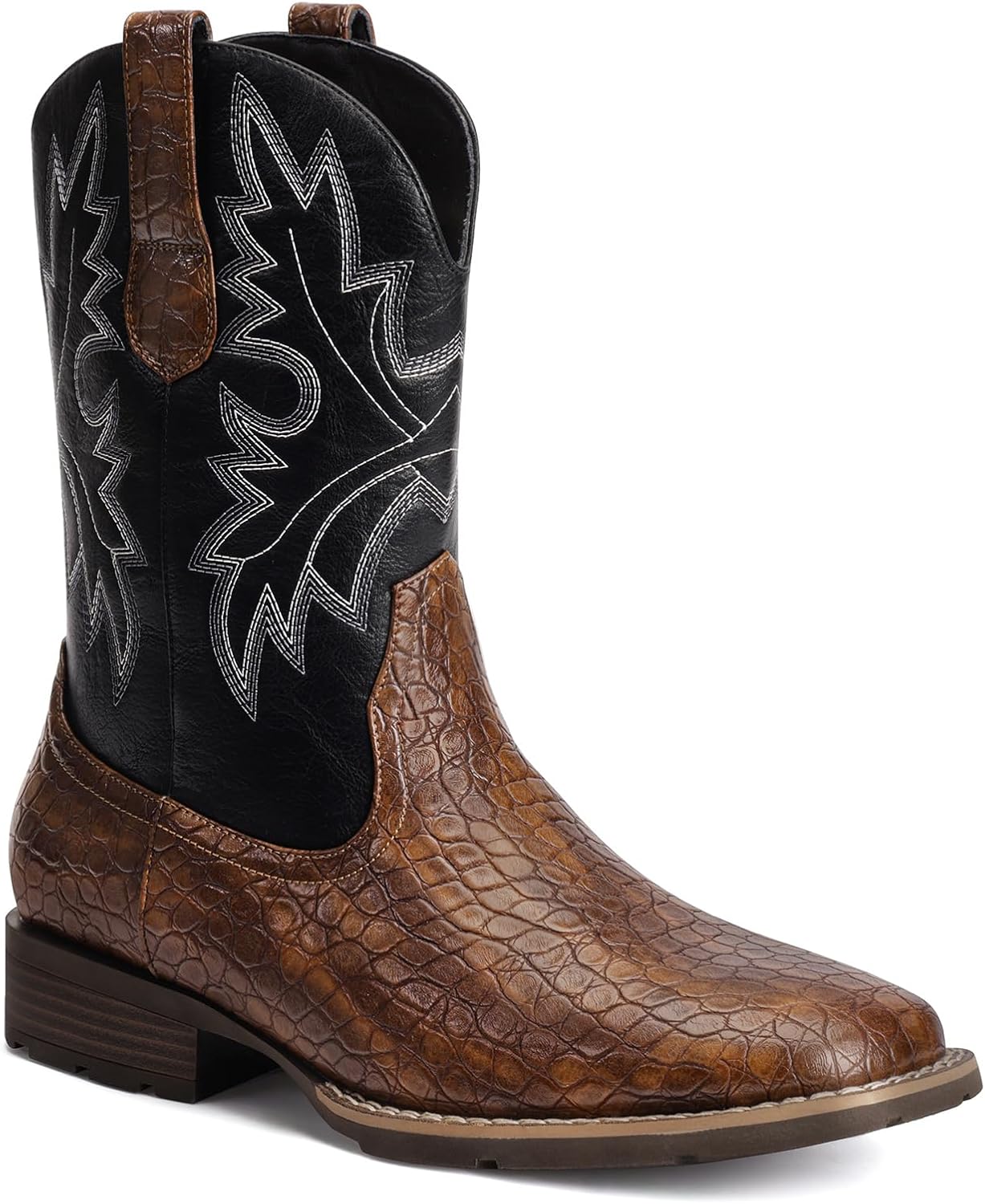 Ковбойские сапоги Lumeheel для мужчин - мужские западные сапоги с классической вышивкой, слипоны с квадратным носком, противоскользящие деревенские сапоги на массивном каблуке, короткие прочные сапоги для весны и осени, коричневый
Ковбойские сапоги Lumeheel для мужчин - мужские западные сапоги с классической вышивкой, слипоны с квадратным носком, противоскользящие деревенские сапоги на массивном каблуке, короткие прочные сапоги для весны и осени, коричневый