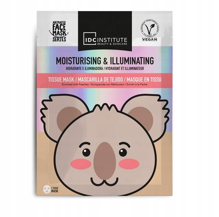 IDC Institute, Увлажняющая и осветляющая тканевая маска для лица Koala, 22 мл 
IDC Institute, Увлажняющая и осветляющая тканевая маска для лица Koala, 22 мл