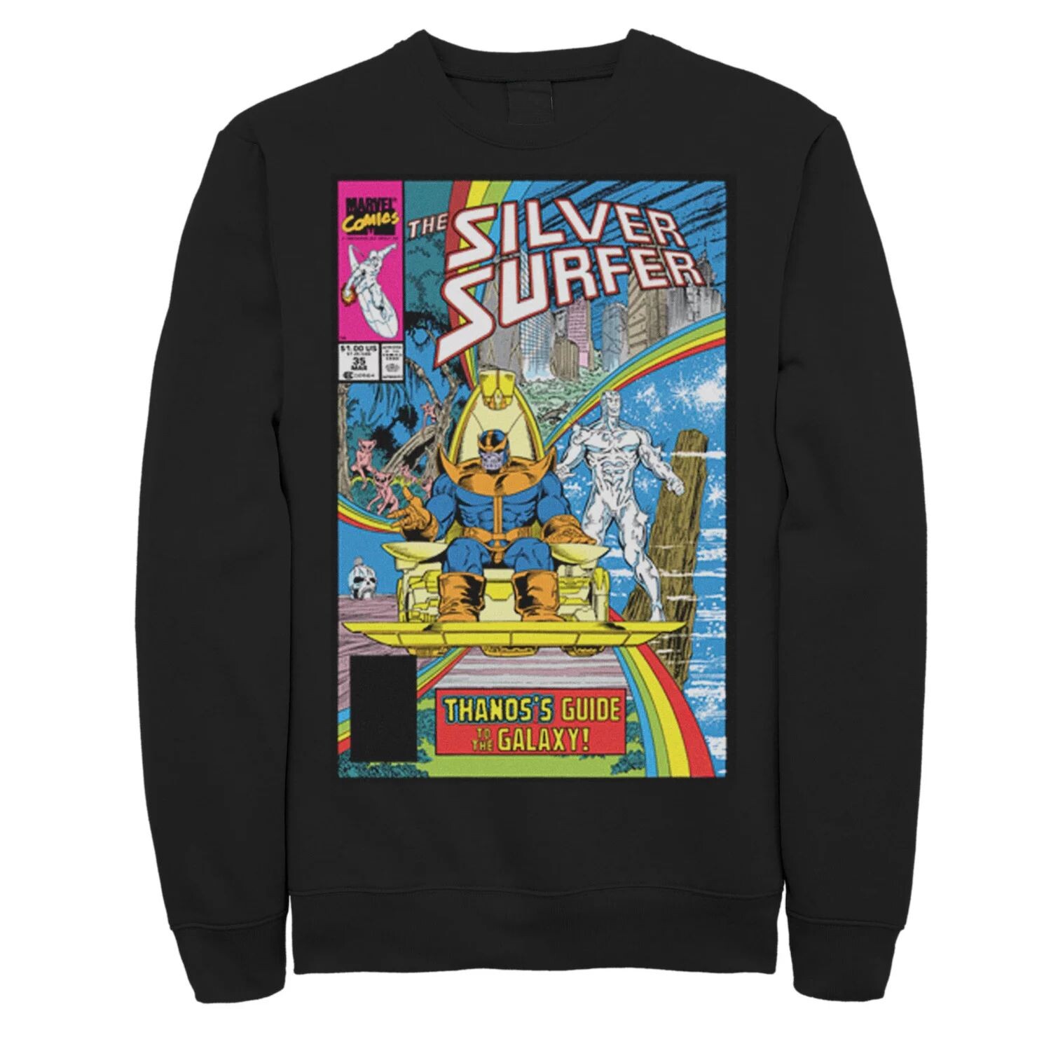 Мужской флисовый топ с рисунком Marvel Thanos Guide To The Galaxy Silver Surfer Comic Cover Licensed Character
Мужской флисовый топ с рисунком Marvel Thanos Guide To The Galaxy Silver Surfer Comic Cover Licensed Character