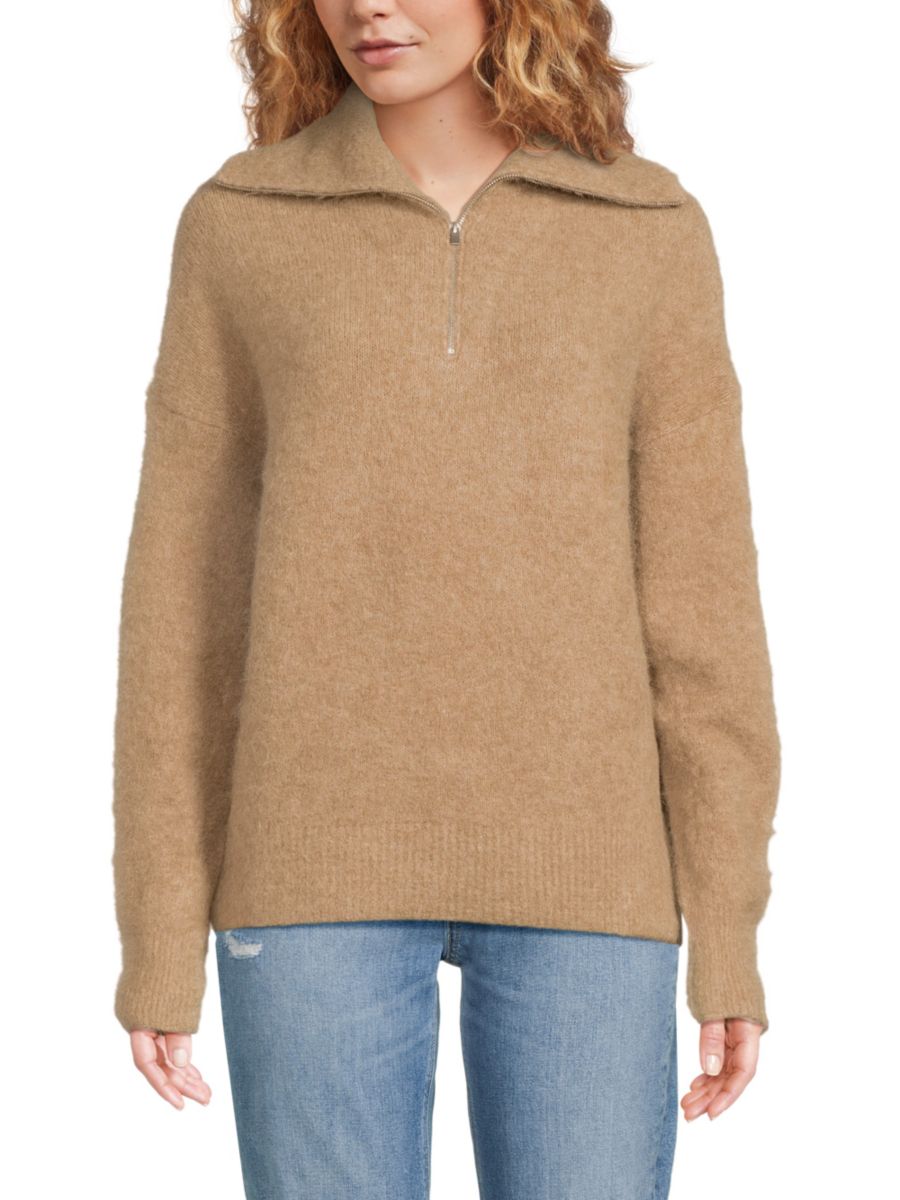 Пуловер из смеси альпаки с застежкой на четвертную молнию Vince, кэмел
Пуловер из смеси альпаки с застежкой на четвертную молнию Vince, кэмел