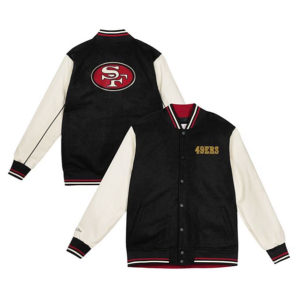 Черно-кремовая молодежная бейсбольная куртка San Francisco 49ers Mitchell & Ness
Черно-кремовая молодежная бейсбольная куртка San Francisco 49ers Mitchell & Ness