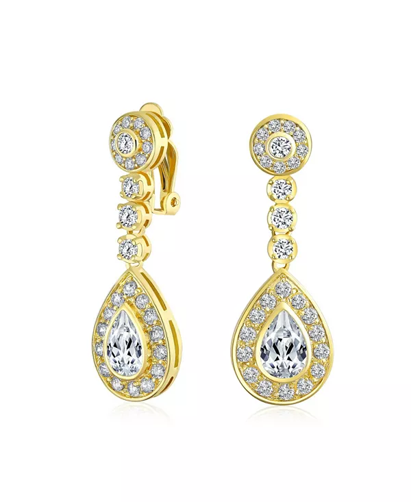 Серьги-Клипсы с подвесками в форме капли, украшенные кубическими циркониями и паве из фианита, покрытые розовым золотом Bling Jewelry, gold
Серьги-Клипсы с подвесками в форме капли, украшенные кубическими циркониями и паве из фианита, покрытые розовым золотом Bling Jewelry, gold