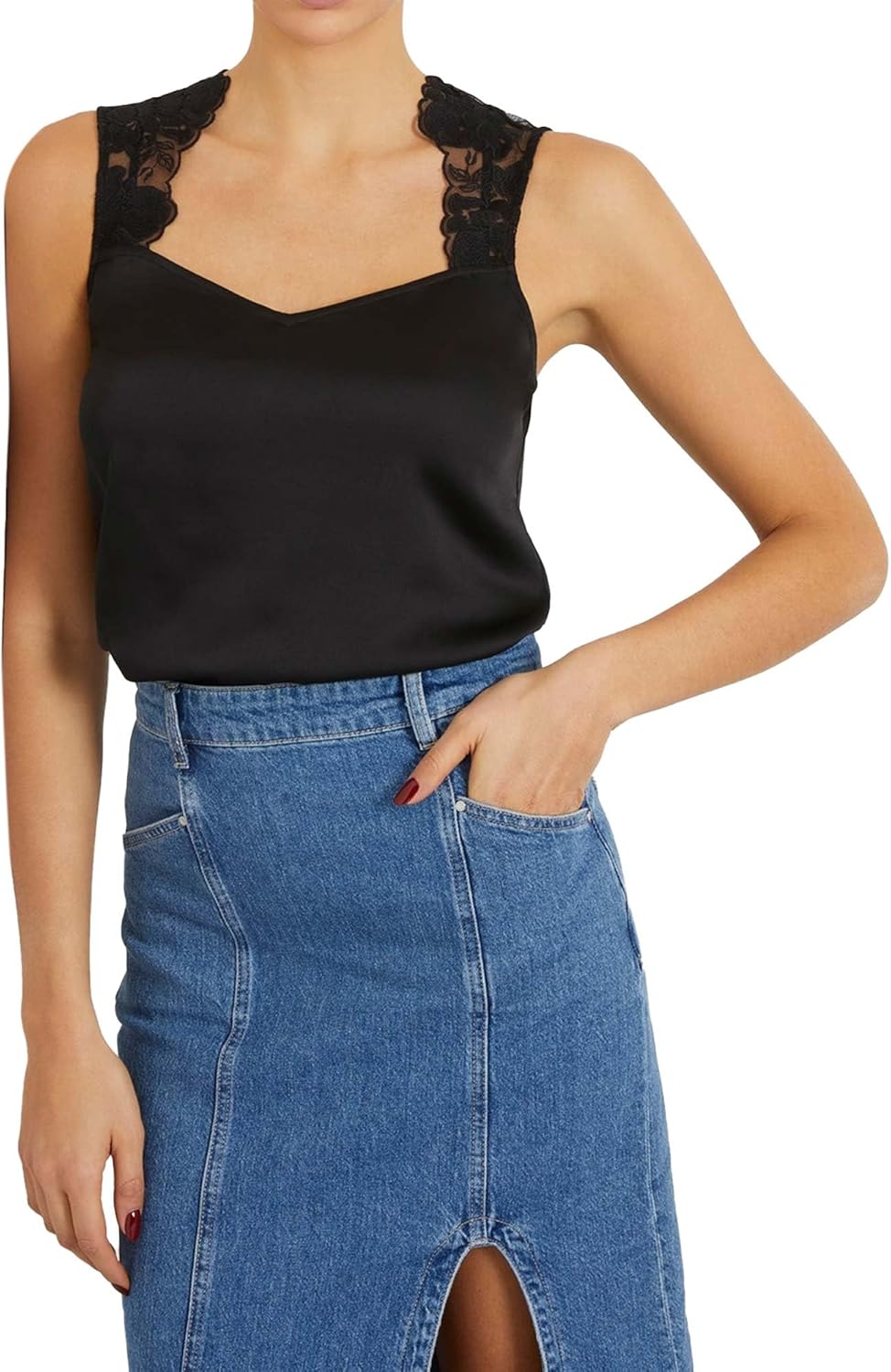 Женский топ без рукавов Perla Lace от GUESS, Jet Black
Женский топ без рукавов Perla Lace от GUESS, Jet Black