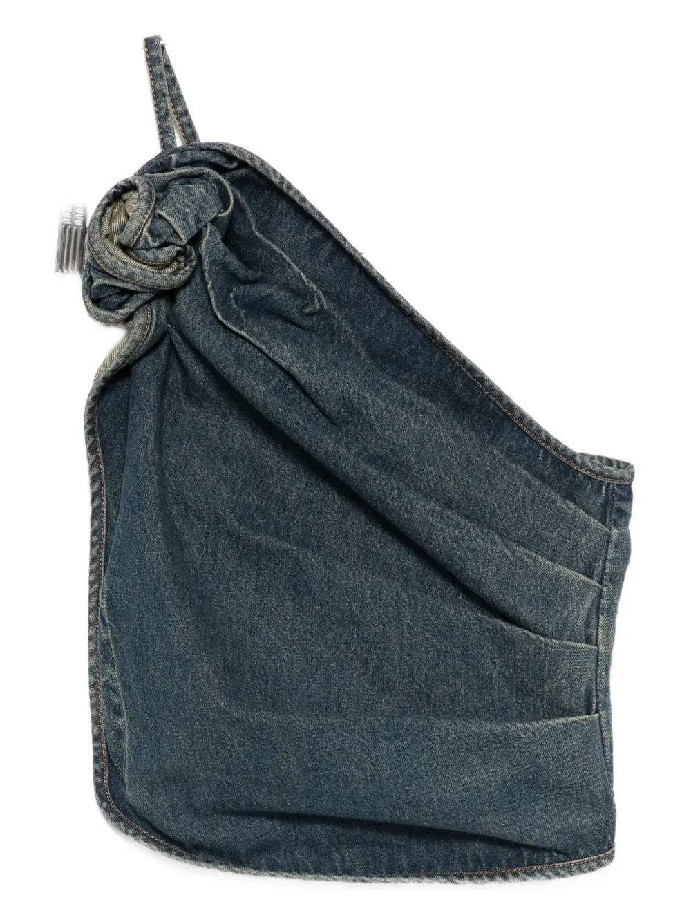 Топ с драпированным асимметричным вырезом Magda Butrym, синий
Топ с драпированным асимметричным вырезом Magda Butrym, синий