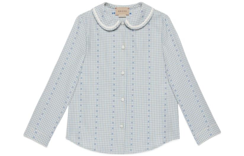 Детская рубашка Gucci, светло-голубой
Детская рубашка Gucci, светло-голубой