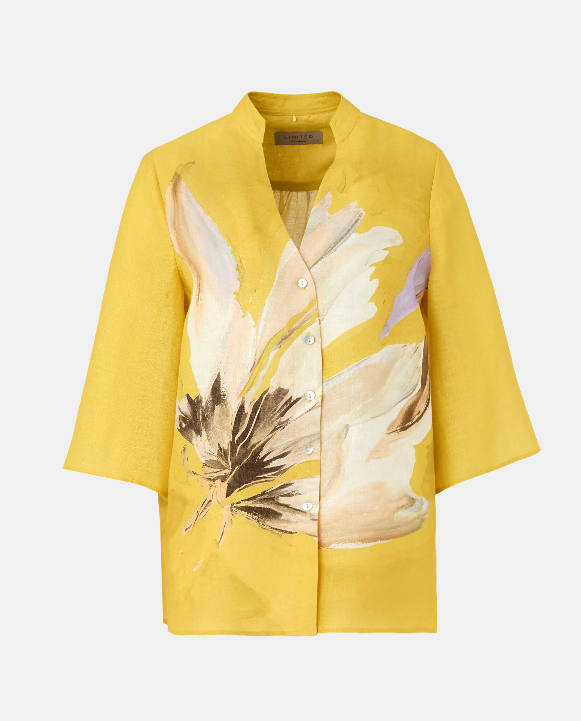 Женский блузон с французским рукавом Woman Limited El Corte Inglés, желтый 
Женский блузон с французским рукавом Woman Limited El Corte Inglés, желтый