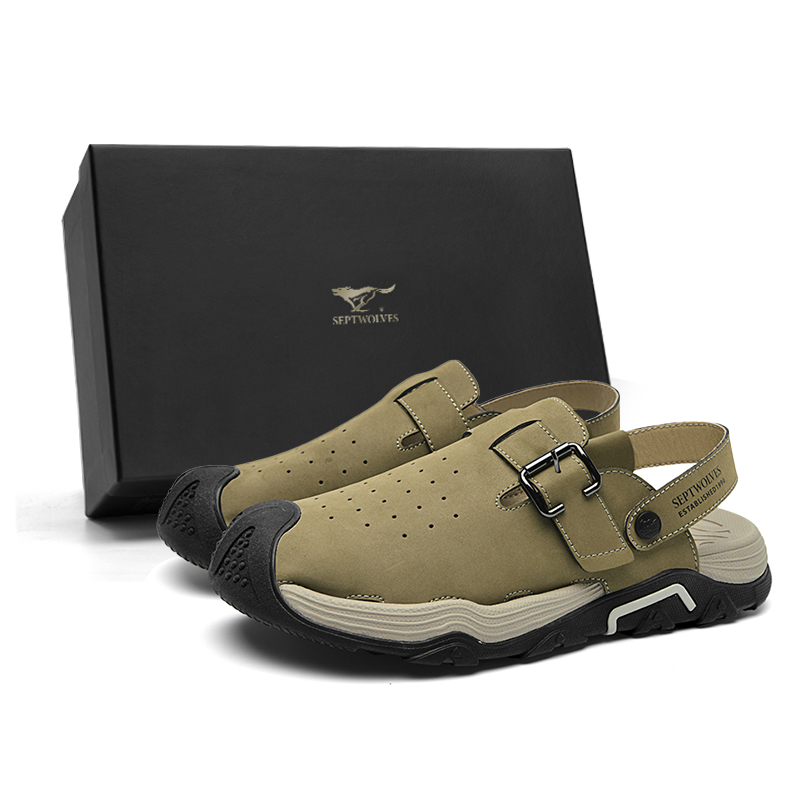 SEPTWOLVES Закрытые тапочки мужские армейского зеленого цвета стандартный размер обуви из кожи, цвет Army Green (Standard Leather Shoe Size)
SEPTWOLVES Закрытые тапочки мужские армейского зеленого цвета стандартный размер обуви из кожи, цвет Army Green (Standard Leather Shoe Size)