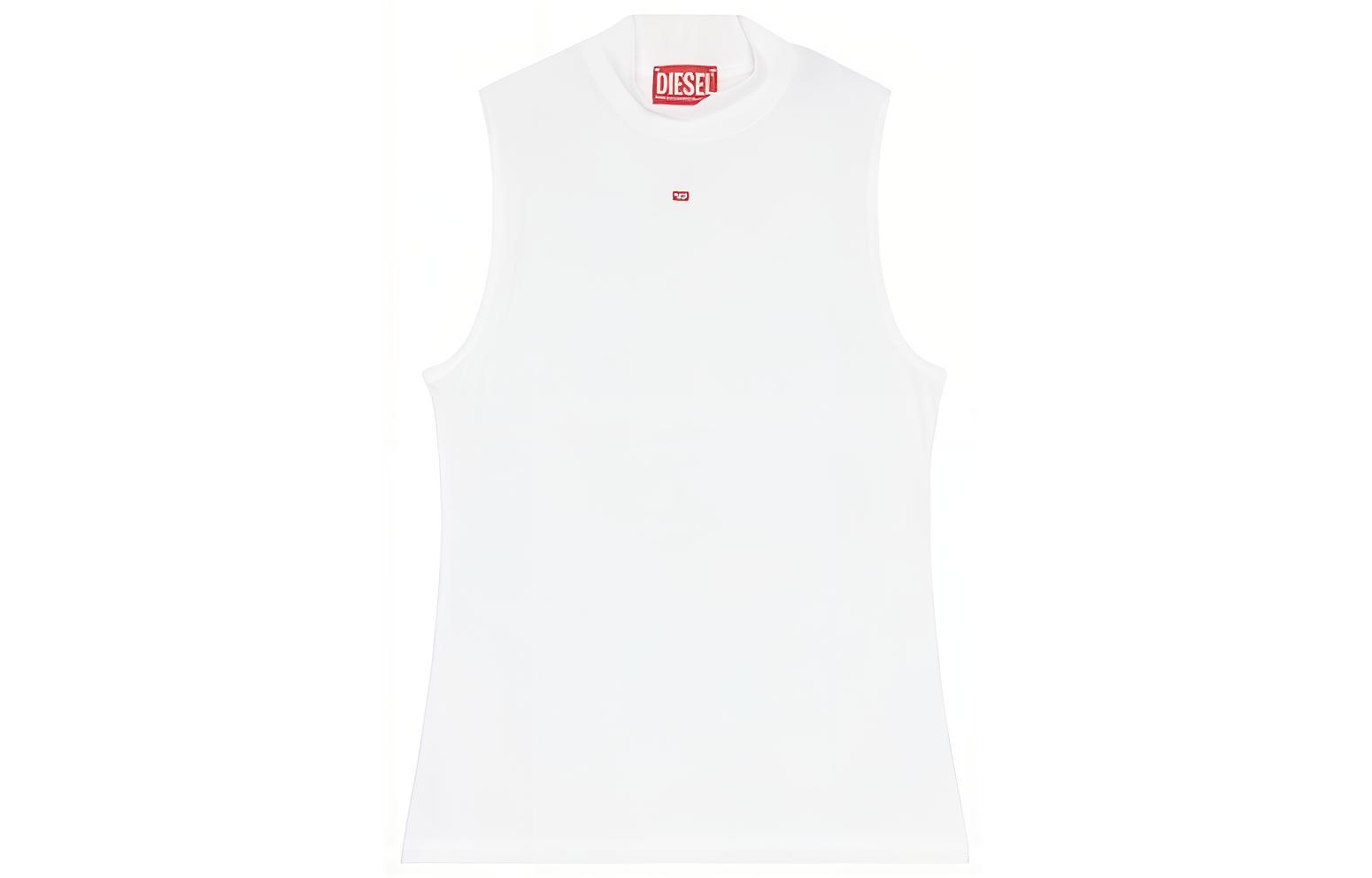 Футболка с воротником-стойкой в рубчик DIESEL, белая
Футболка с воротником-стойкой в рубчик DIESEL, белая