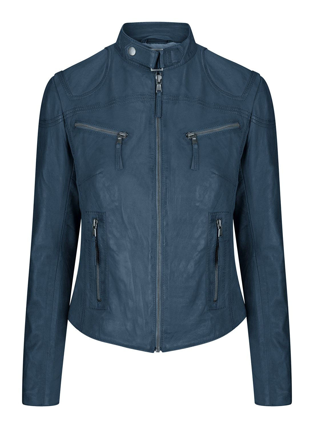 Настоящая кожаная винтажная приталенная байкерская куртка TruClothing, темно-синий
Настоящая кожаная винтажная приталенная байкерская куртка TruClothing, темно-синий