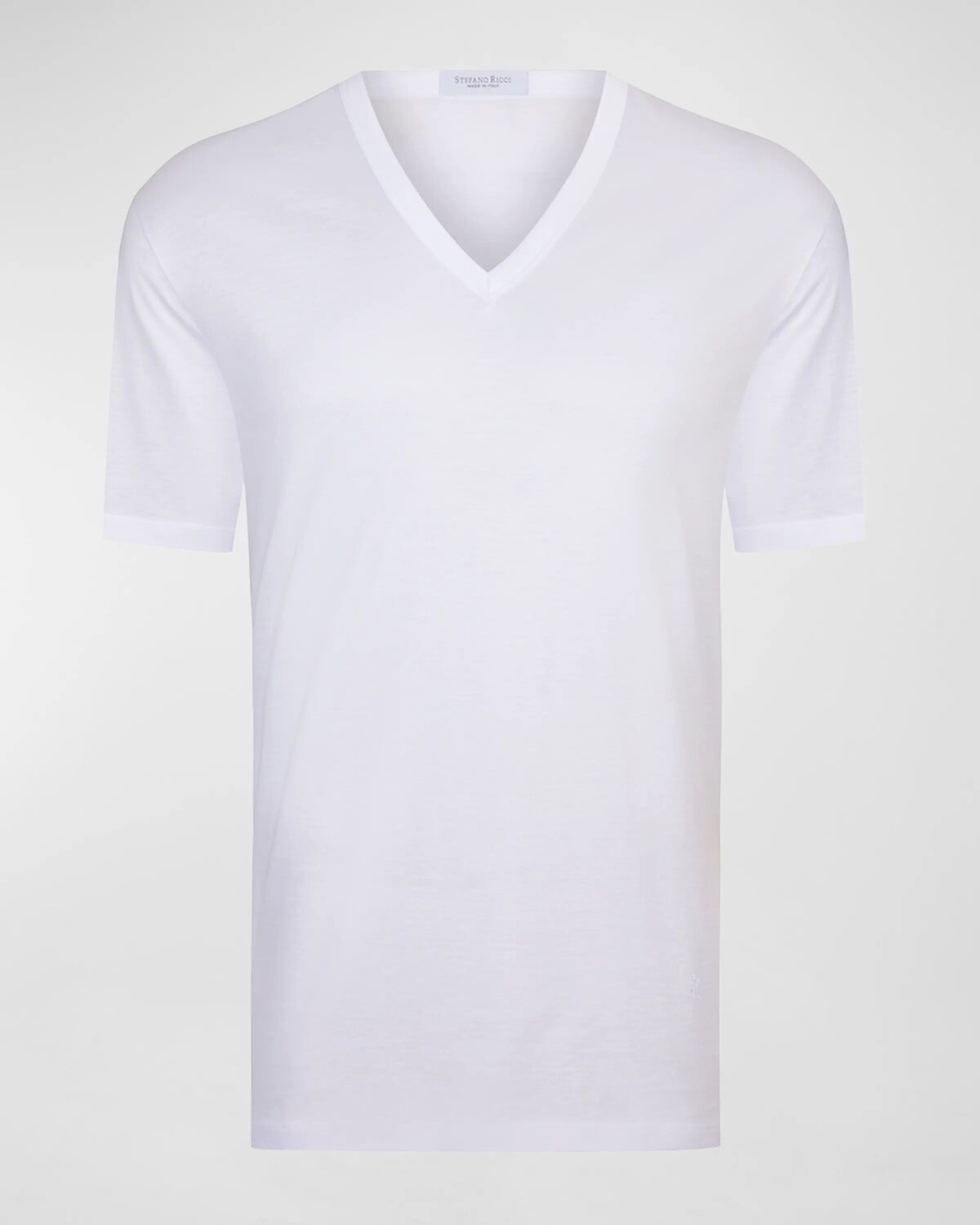Мужская однотонная хлопковая футболка с v-образным вырезом Stefano Ricci, белый
Мужская однотонная хлопковая футболка с v-образным вырезом Stefano Ricci, белый
